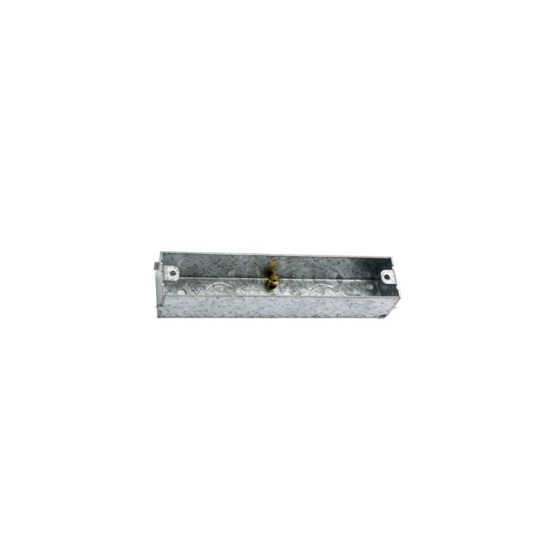 MK Double Architrave Flush Metal Back Box Aluminium