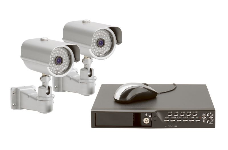 Response 2 Camera Wired Colour CCTV Kit CWK4 Black and Silver