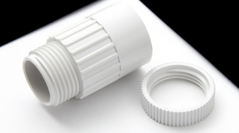 MK 20mm White Male Adaptor