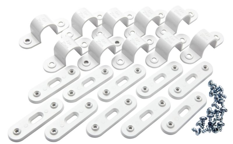 MK 20mm White Spacer Bar Saddle Pack Of 10