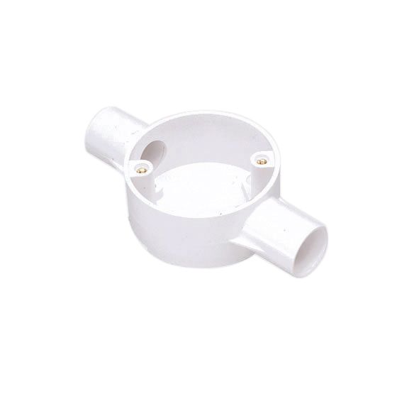 MK 20mm White 2-Way Through Box