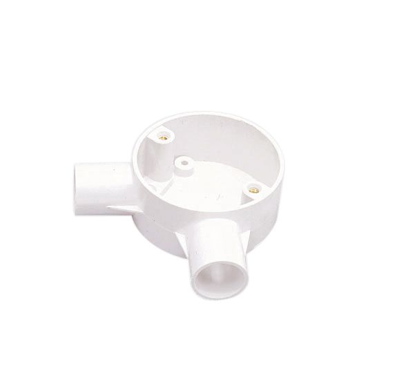 MK 20mm White 2 Way Angle Box