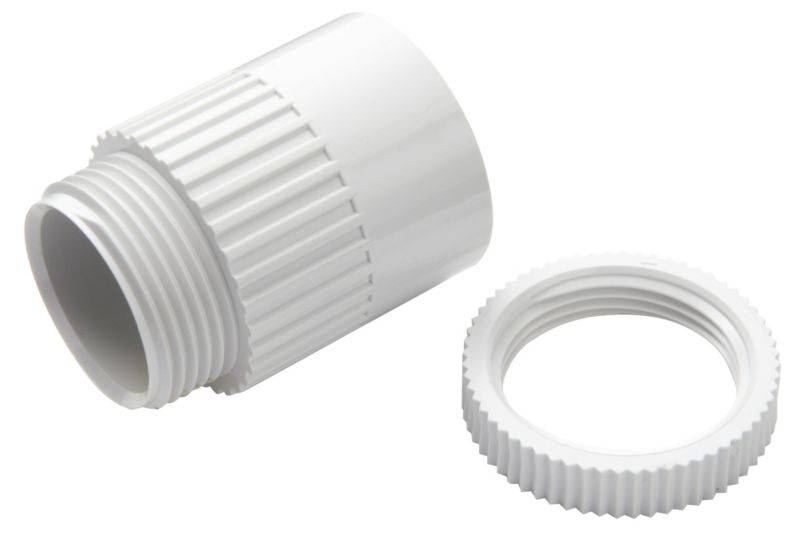 MK 25mm White Male Adaptor