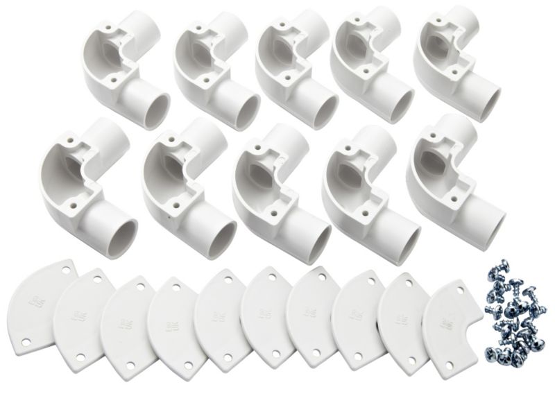 MK 20mm White Inspection Elbow Pack Of 10