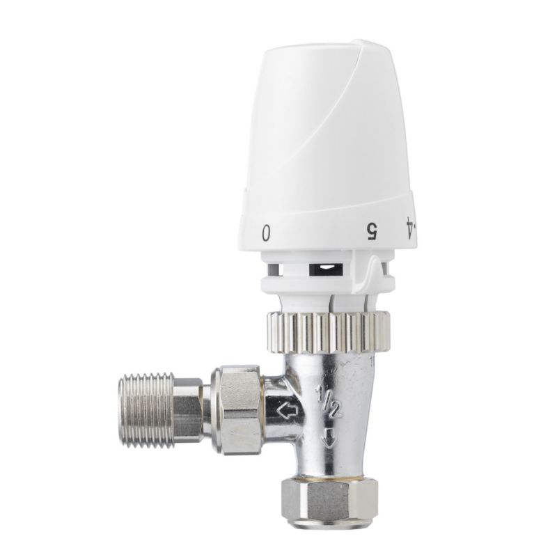 Homexpert White TRV Head & Angled Valve Kit