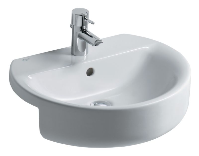 Senses Sphere Semi Countertop Basin White