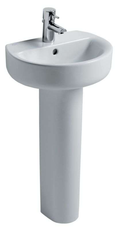 Senses Sphere 450mm Full Pedestal Cloakroom Basin White