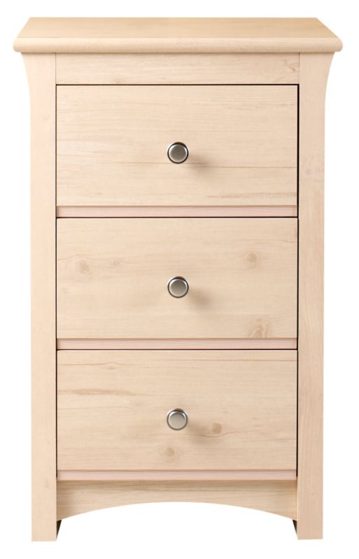 York 3 Drawer Bedside Chest Oyster (h)782 X (w)506 X (d)397mm