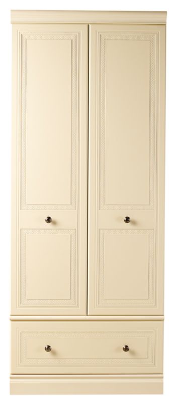 harrogate 2 Door Combi Wardrobe Cream (H)1873 x