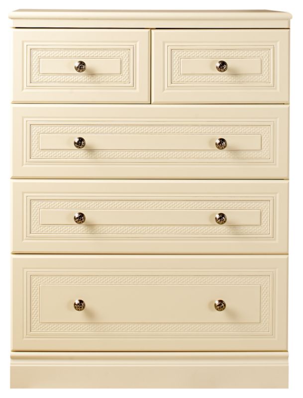 Harrogate 5 Drawer Wide Chest Cream H1027 x W766 x D406mm