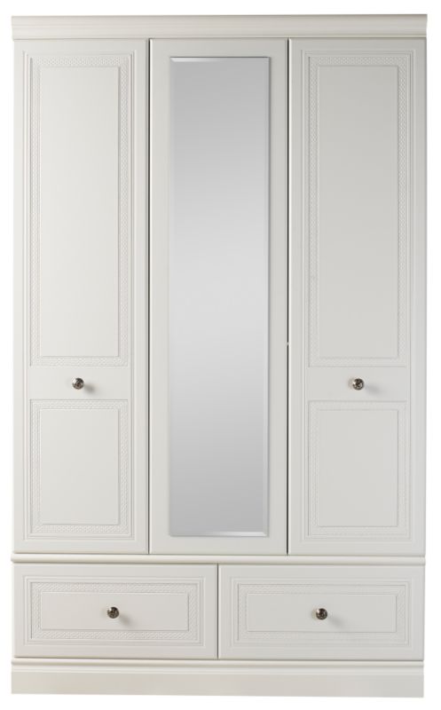 harrogate 3 Door Mirror Wardrobe White (H)1873 x