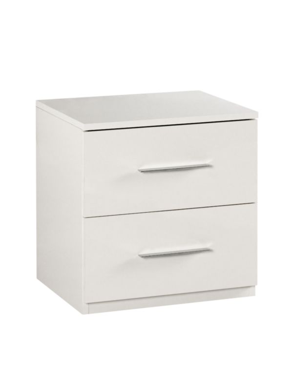 Chelsea 2 Drawer Bedside Chest White Gloss