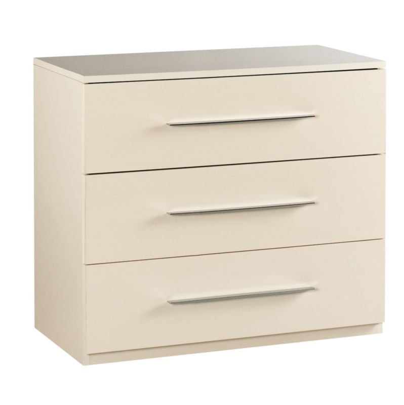 3 Drawer Chest Cream Gloss