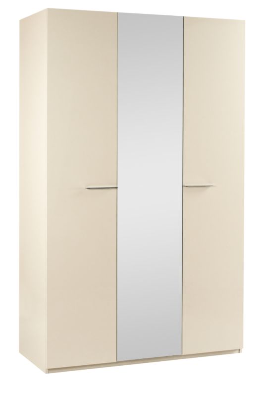chelsea 3 Door Mirror Wardrobe Cream Gloss