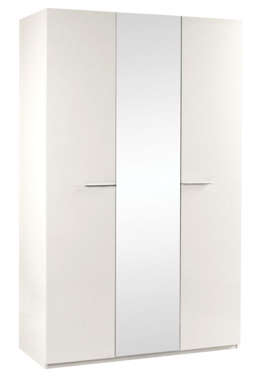 chelsea 3 Door Mirror Wardrobe White Gloss