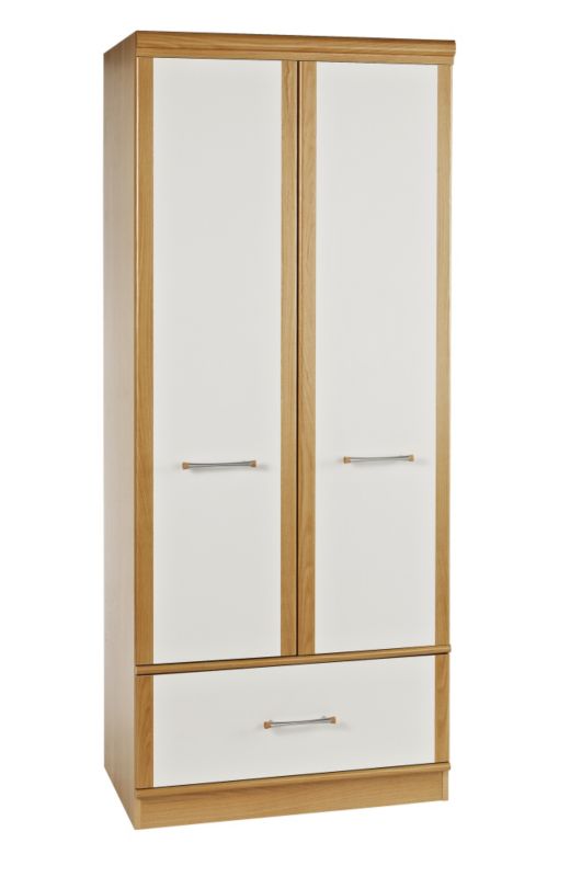 Santa Monica 2 Door Combi Wardrobe Beech/White