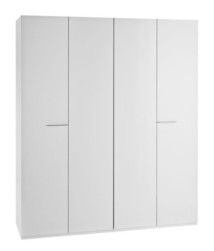 Chelsea 4 Door Bi-Fold Wardrobe White Gloss