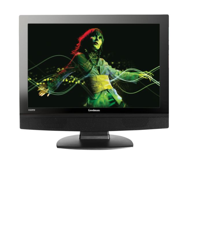 Goodmans 156 Widescreen HD LCD iDTV and DVD Player Silver Effect GTVL15W17HDVF