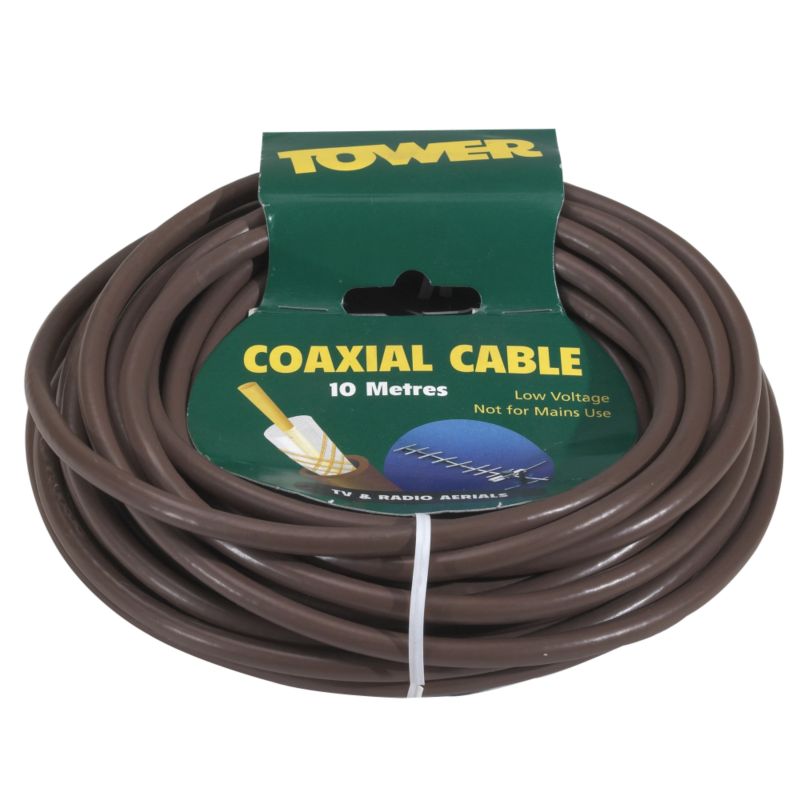 Tower Coaxial Cable 438243 Brown 1mm x 10m