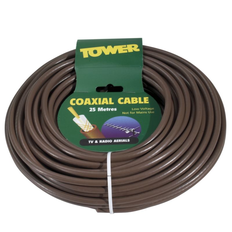 Tower Coaxial Cable 438250 Brown 1mm x 25m