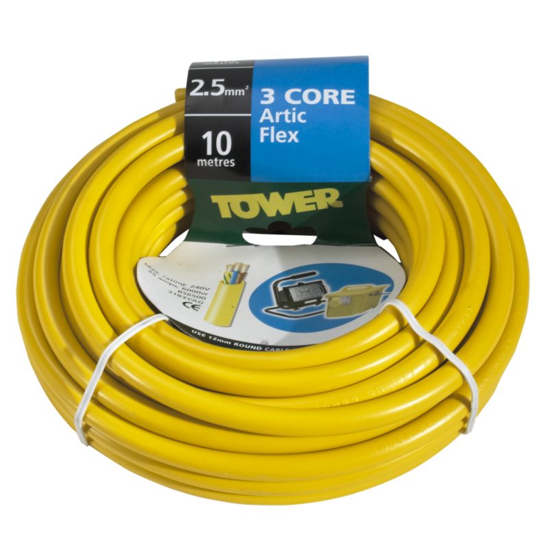 Tower Flex Artic 3 Core 479833 Yellow 2.5mm x 10m