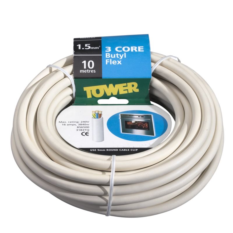 Tower Flex 3 Core 484646 White 1.5mm x 10m