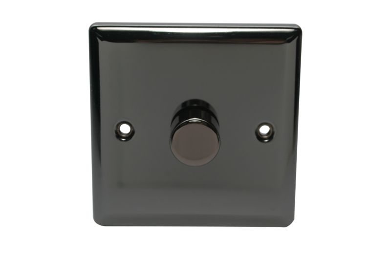 Volex Dimmer Switch Single Iridium Black