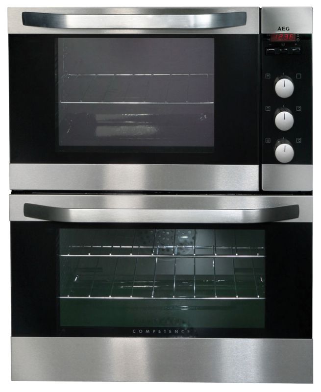 AEG Under Counter Double Oven U31004M Stainless SteelBlack