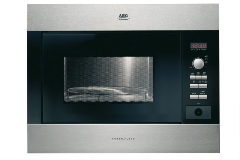 AEG Built In Microwave Oven 900W Stainless Steel MC2662EM H459 x W594 x D437mm