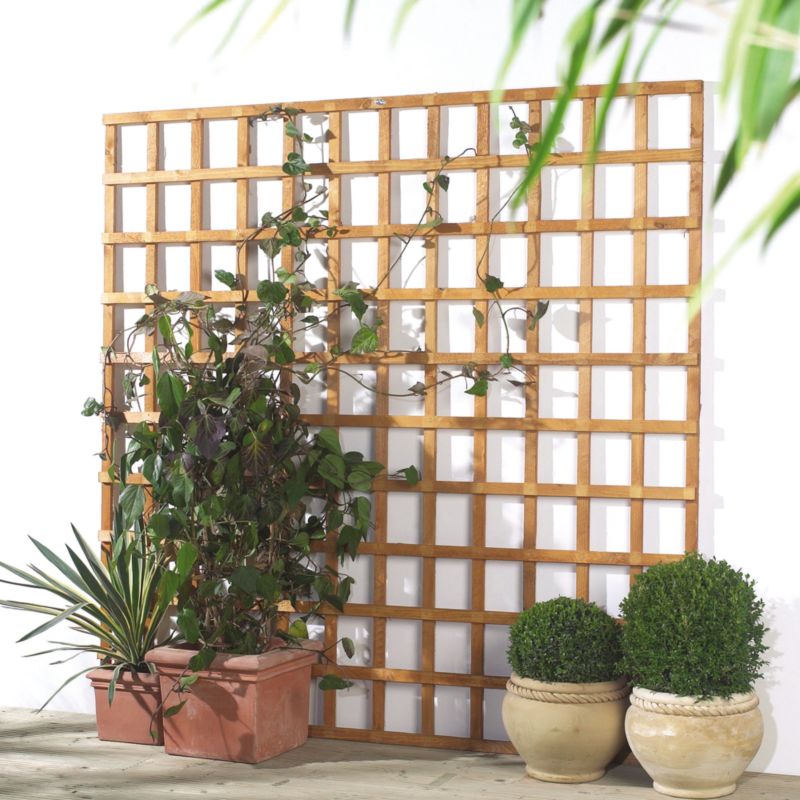 Grange Traditional Square Trellis Brown H091 x W183m