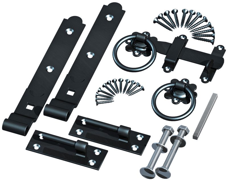Hook and Band Gate Hinges and Ring Handle Kit