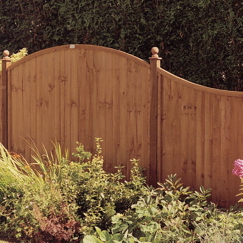 Grange Dome And Bow Closeboard Kit 20 x Panels (10 x Dome, 10 x Bow), 21 x (H)2.4m Posts