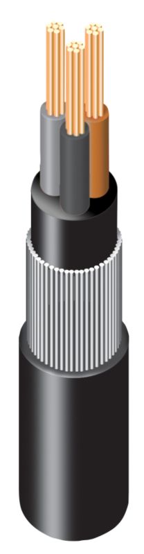 Prysmian Steel Wire Armoured Cable Black 15mm10m