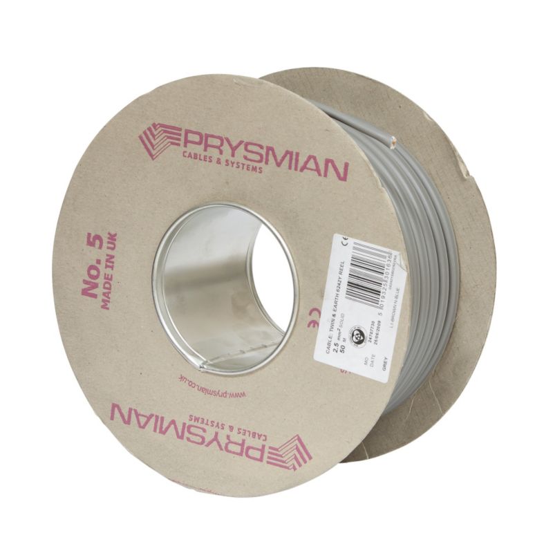 Prysmian 25mmsup2 Twin and Earth Cable Reel 6242YH