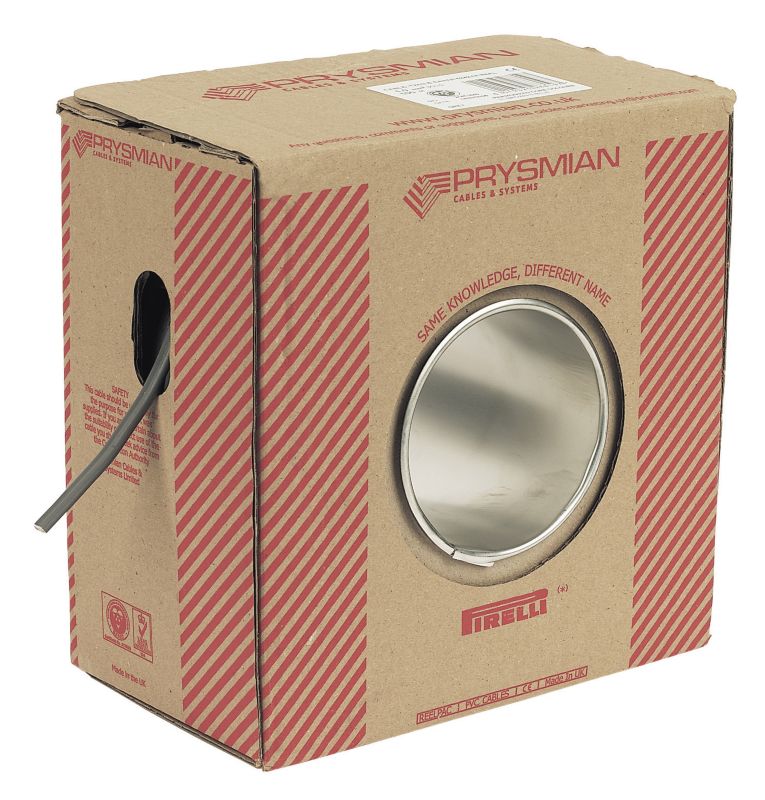 Prysmian 6242Y Harmonised 25mm Twin and Earth Cable Grey 100m Reel