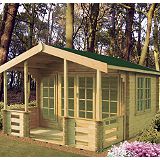 Save on this Hatfield Log Cabin  (H) 2.7m x (W) 3.59m x (D 3.89m