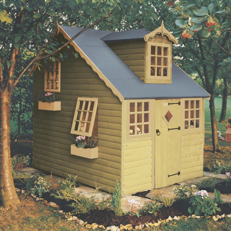 Save on this Cottage Playhouse 2390 x 1790 Including Assembly Honey Brown