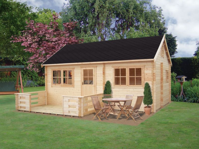 Whinfell Cabin Double Glazed Including Assembly (H)3.47 x (W)5.9 x (D)5.84m