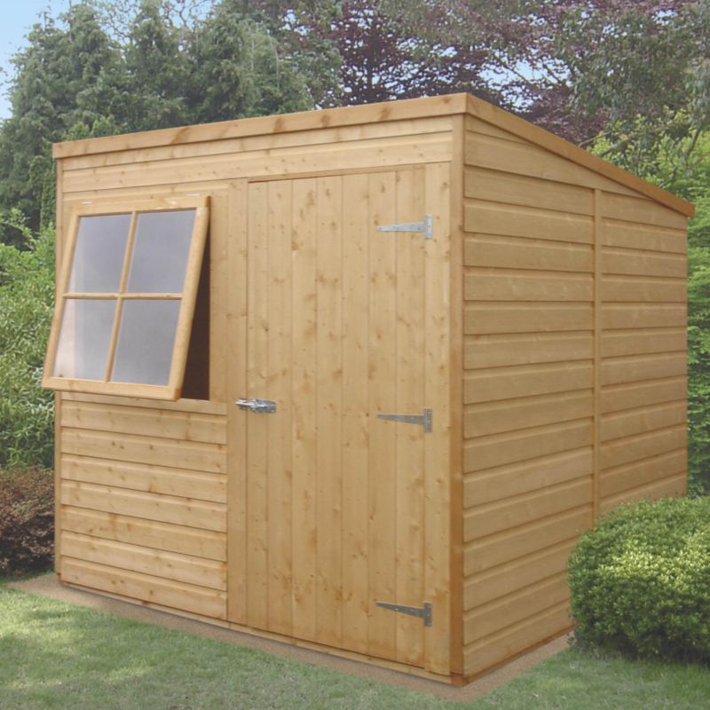 Pent Shiplap Shed - (H) 6ft6in x (W) 6ft6in x (D) 6ft9in
