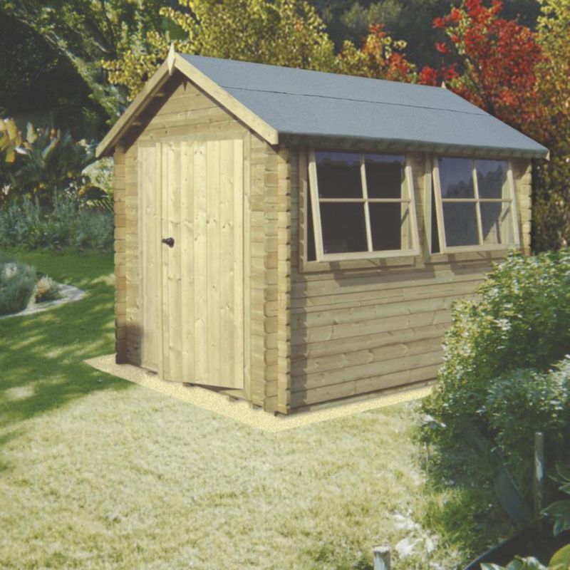 Galway Log Cabin  (H) 2.4m x (W) 2.39m x (D) 2.99m