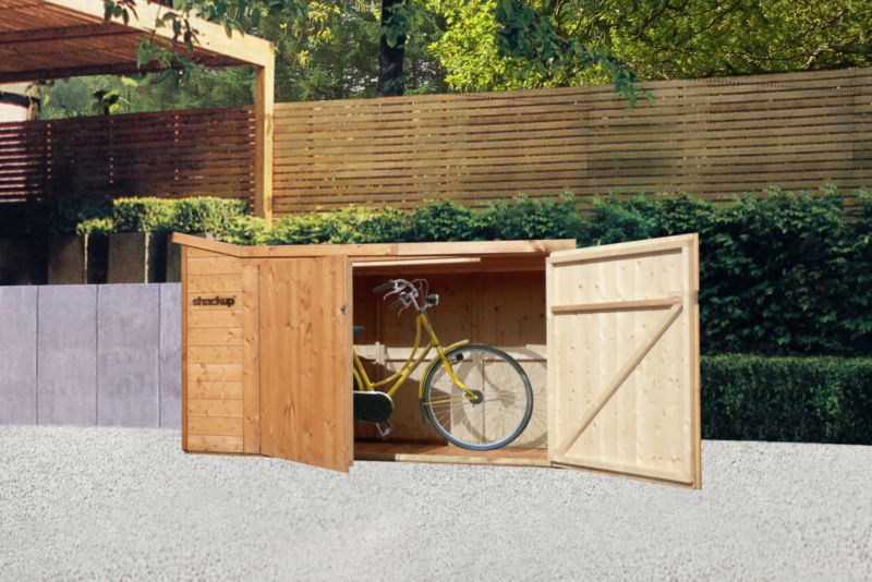 Alternative image for Tridoorbikestore Shack Up - (H) 4ft10in x (W) 8ft2in x (D) 2ft6in