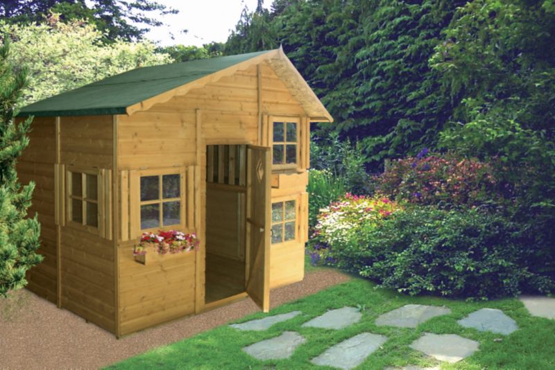 Shires Loft Playhouse Including Assembly Honey Brown