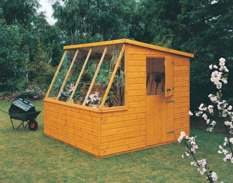 Shires Potting Shed Including Assembly Honey Brown