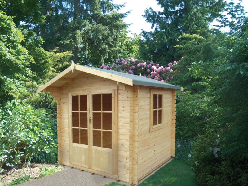 Shires Fiston Pine Cabin 2400 x 2400 Including Assembly Natural