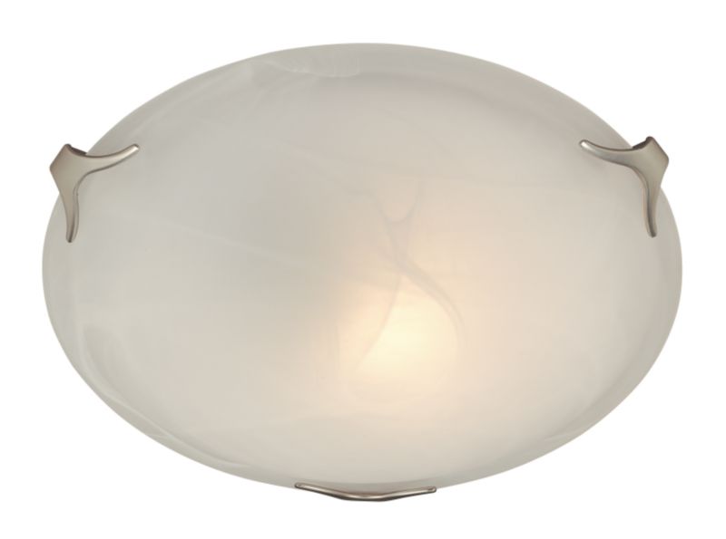 1 Light Flush Ceiling Light with Alabaster