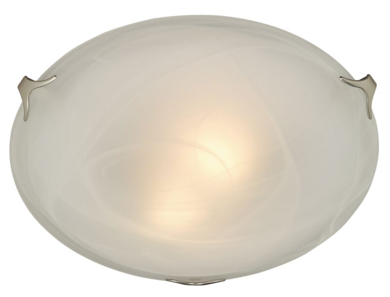 2 Light Flush Ceiling Light with Alabaster