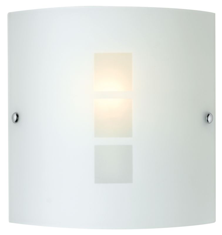 Colours Rauma Square Wall Light with Frosted Panels