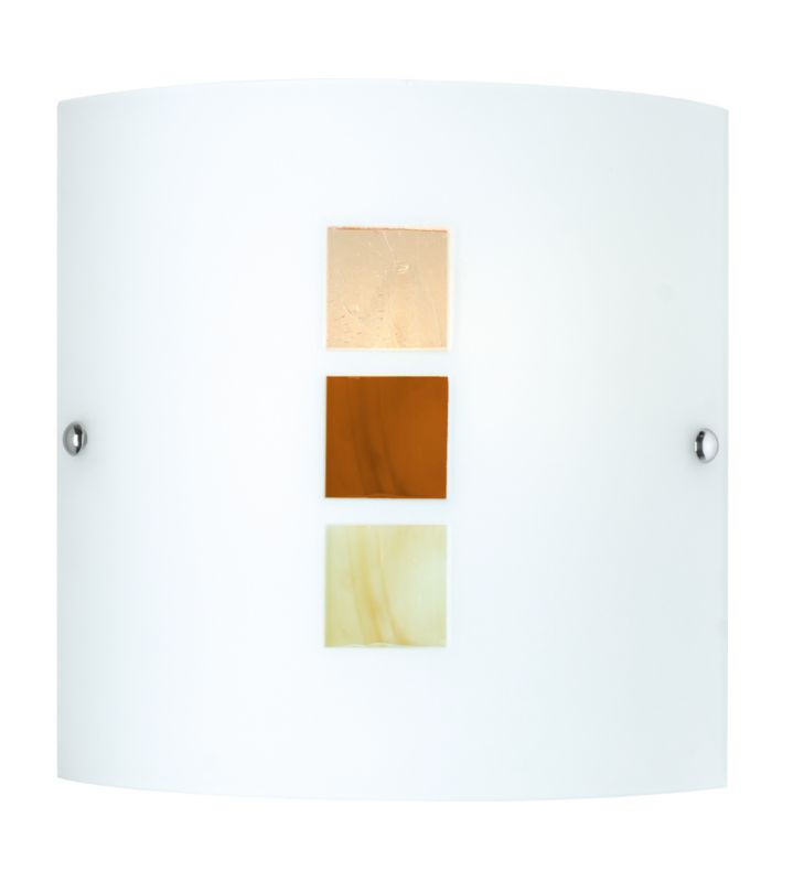 rauma Square Wall Light with Amber Panels 70145