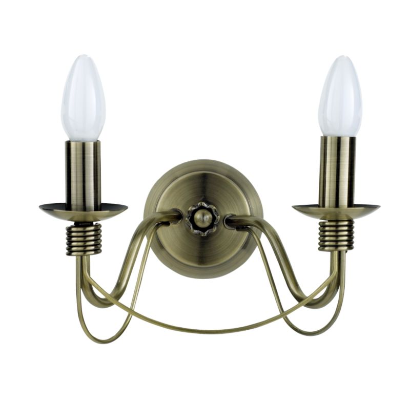 Vas 2 Light Birdcage Wall Light BQ70164 Antique