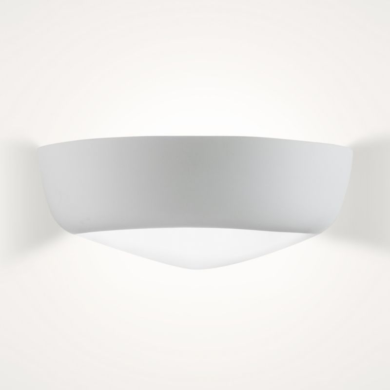 Unbranded Solta Ceramic and Glass Wall Light White